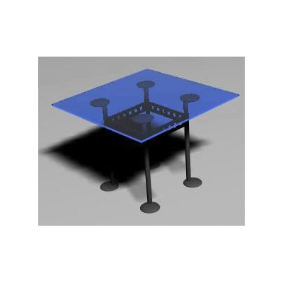 3d glass table