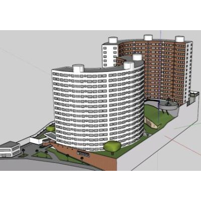 Edificio multifamiliar 3d