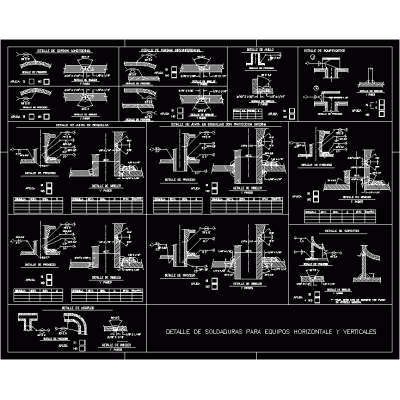 Plano de soldadura para recipiente apresion intercambiadores; tanque ect.etc.