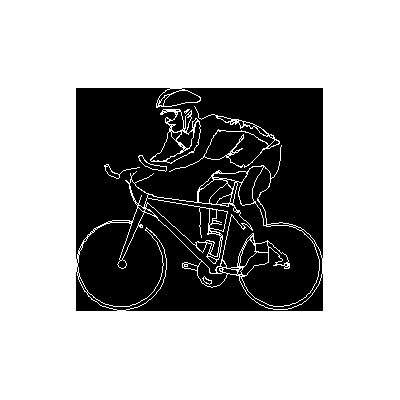 Hombre em bicicleta