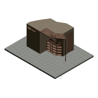 Puesto de periodico 3d