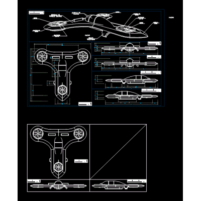 Planos completos de avion creado