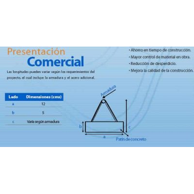 Ficha tecnica vigueta de alma abierta.