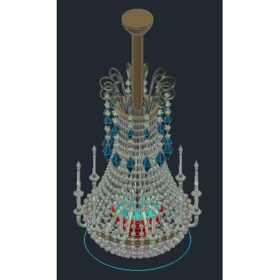 Candelero - vidrio - 3d