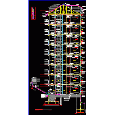 Corte cosntructivo edificio 7 pisos