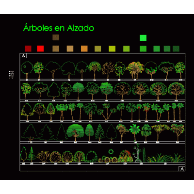 Arboles en alzado