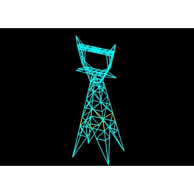 Electric tower in 3d