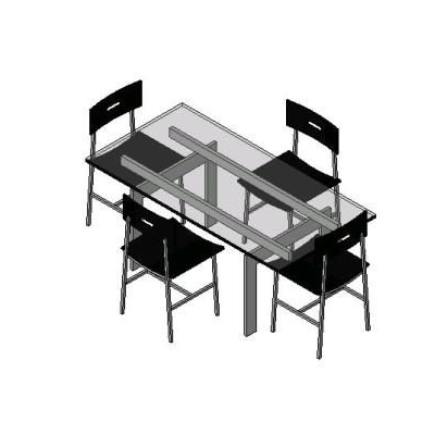 3d glass dining room