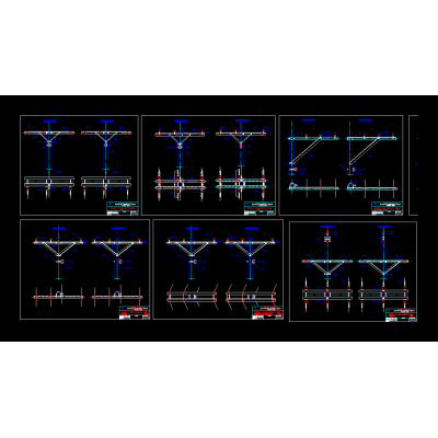 Aerial structures in medium voltage at 13.8 kv.