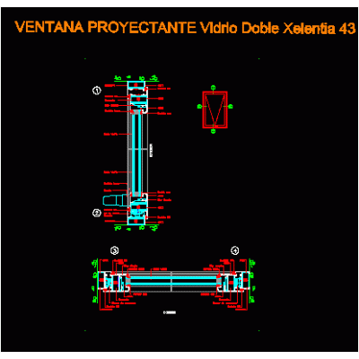 Ventana de aluminio proyectante