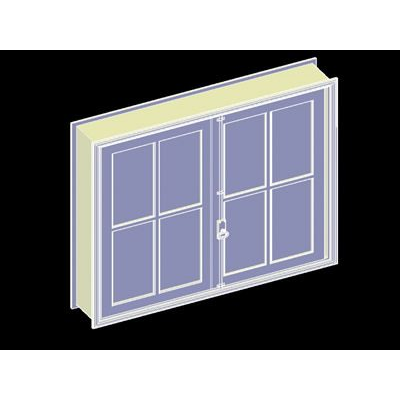 Ventana de madera del obturador rectangular