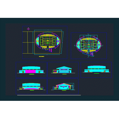 Planos CAD de Estadios