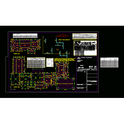 Plano de estructuras techo de madera unifamilair