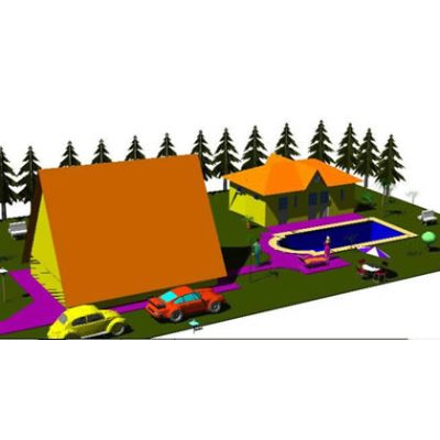Proyecto pileta 3d en casa alpina
