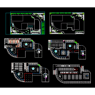 Plano de Centro Comercial y Oficinas