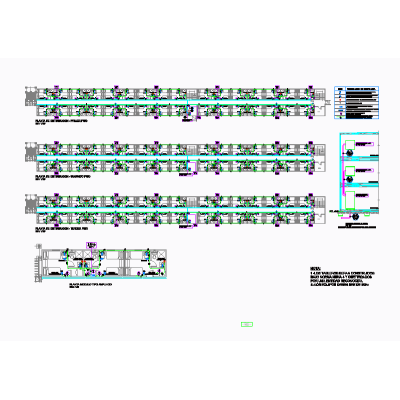 Plano de toma corrientes en modulo de campamento minero