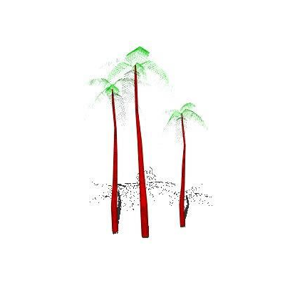 Elegantes Palmeras Altas 3D