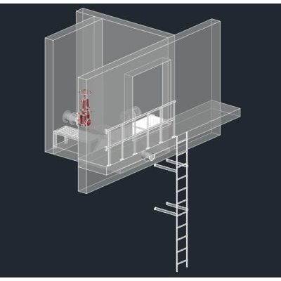 Cámara de Rejillas Hidráulica en 3D