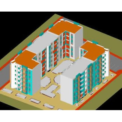 Vivienda multi familiar in 3d