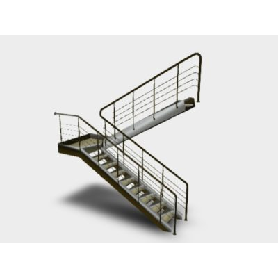 Escalera industrial en u con perfiles metalicos max