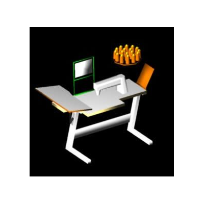 Maquina de coser industrial 3d