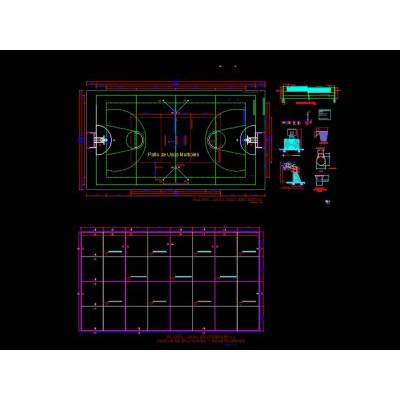 Plan of sports slab with grandstand
