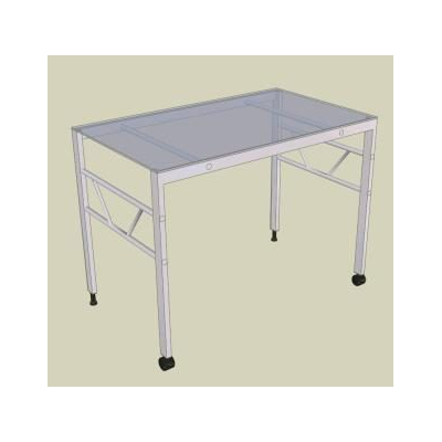 Glass and Metal Side Table