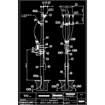 Compressed concrete column for sta