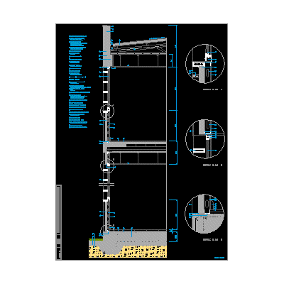 Seccion constructiva por fachada