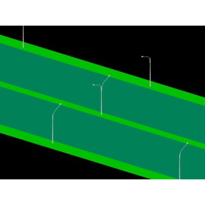 Postes de alumbrado en 3d