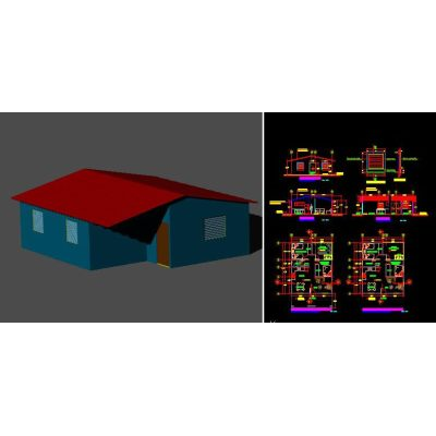 Casa  rural - modelo 3d
