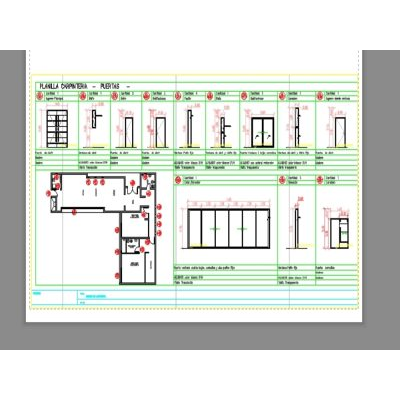 Planilla de aberturas de una vivienda