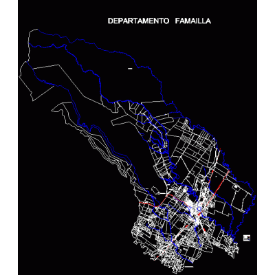 Plano departamento famailla -tucuman - argentina