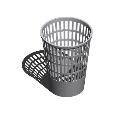 Cesto de basura redondo 3d