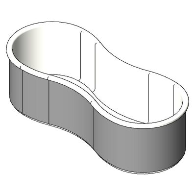 Banera Elegante de Lineas Curvas