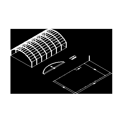 Estructura para techo metalico redondo