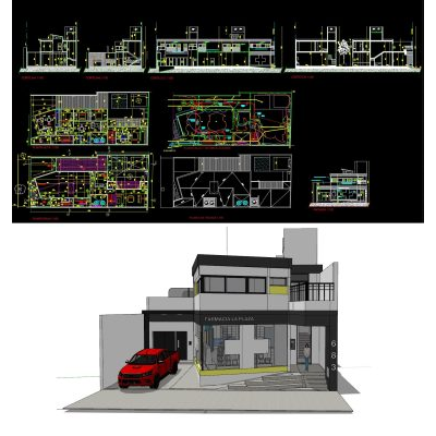 Complejo Mixto: Farmacia, Locales y Vivienda con 2 Departamentos