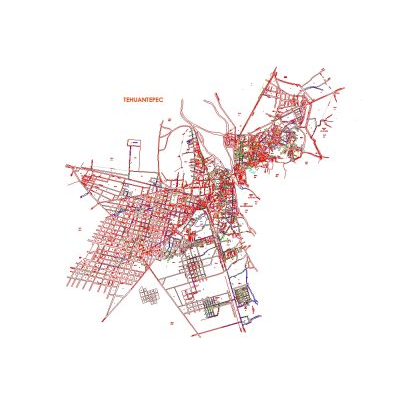 Mapa Urbano Detallado de Tehuantepec