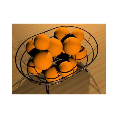 Cesta de frutas ovalada