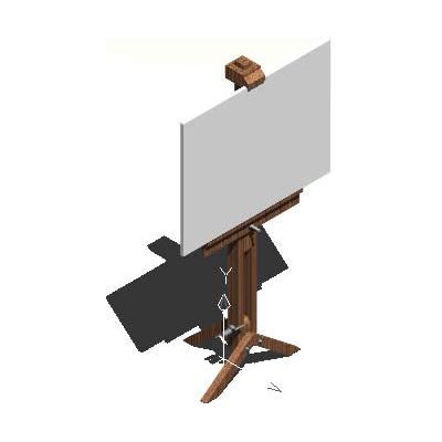 Atril para pintor 3d