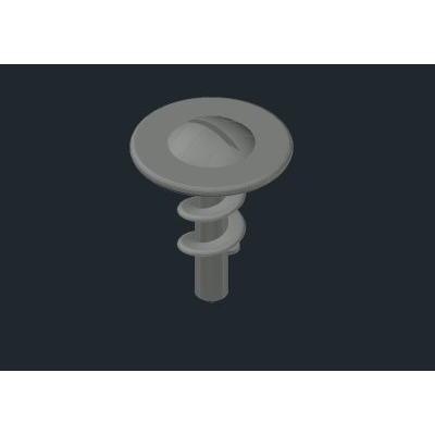 Tornillo de Cabeza Plana 3D