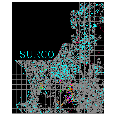 Plano de distrito de santiago de surco