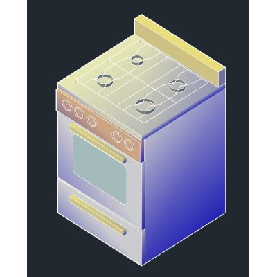 Estufa - cocina 3d