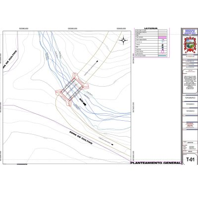 Plano de un puente de hormigon
