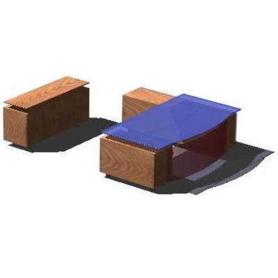 Escritorio contemporaneo 3d