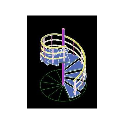 Escalera caracol 3d