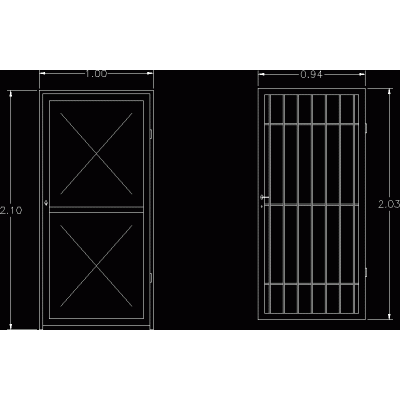 Puerta con rejas