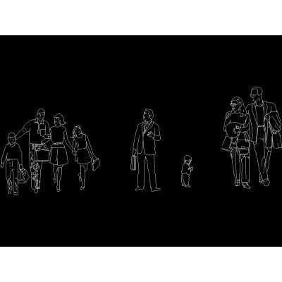 Persone in elevazione autocad/blocchi