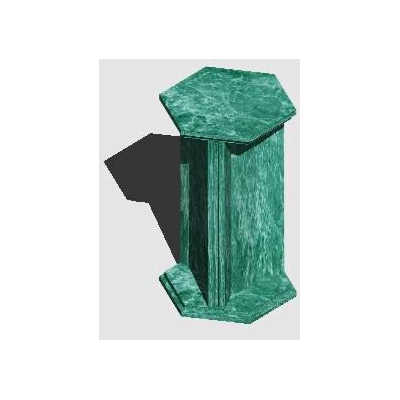 Pedestal Hexagonal de Marmol