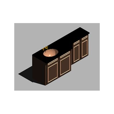 Mesada de Bano Elegante en 3D